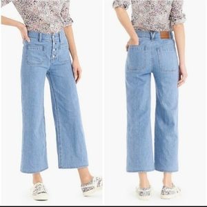 Point Sur High Rise Wide-Leg Crop Jean Light Blue Wash Size 29